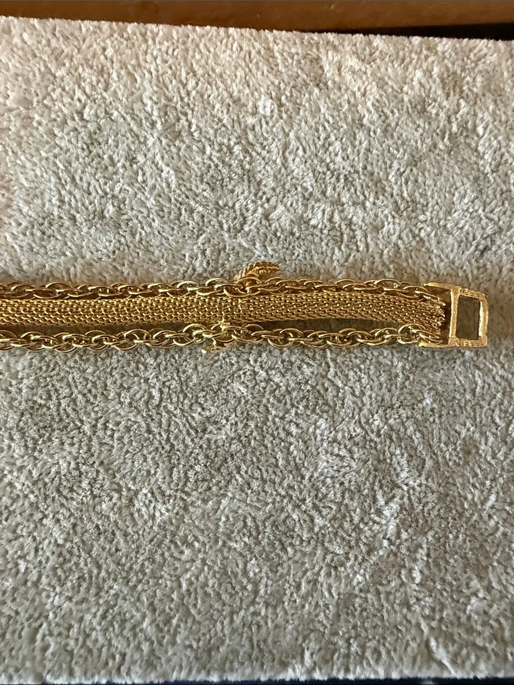 Goldette Gold-Tone Mesh Bracelet | Vintage Statement Jewelry | Signed